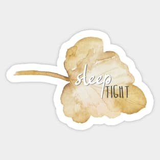 Sleep Tight watercolour leaf - autumn and winter home décor and accessories Sticker